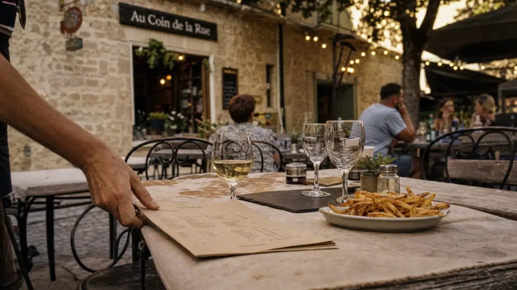 Au coin de la rue Martel : terrasse ombragée, cuisine maison et frites