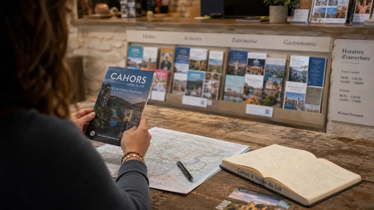 Office du tourisme cahors vallée du lot : brochures et horaires