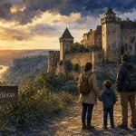 Châteaux lot : château de Castelnau-Bretenoux au-dessus de la vallée du Lot