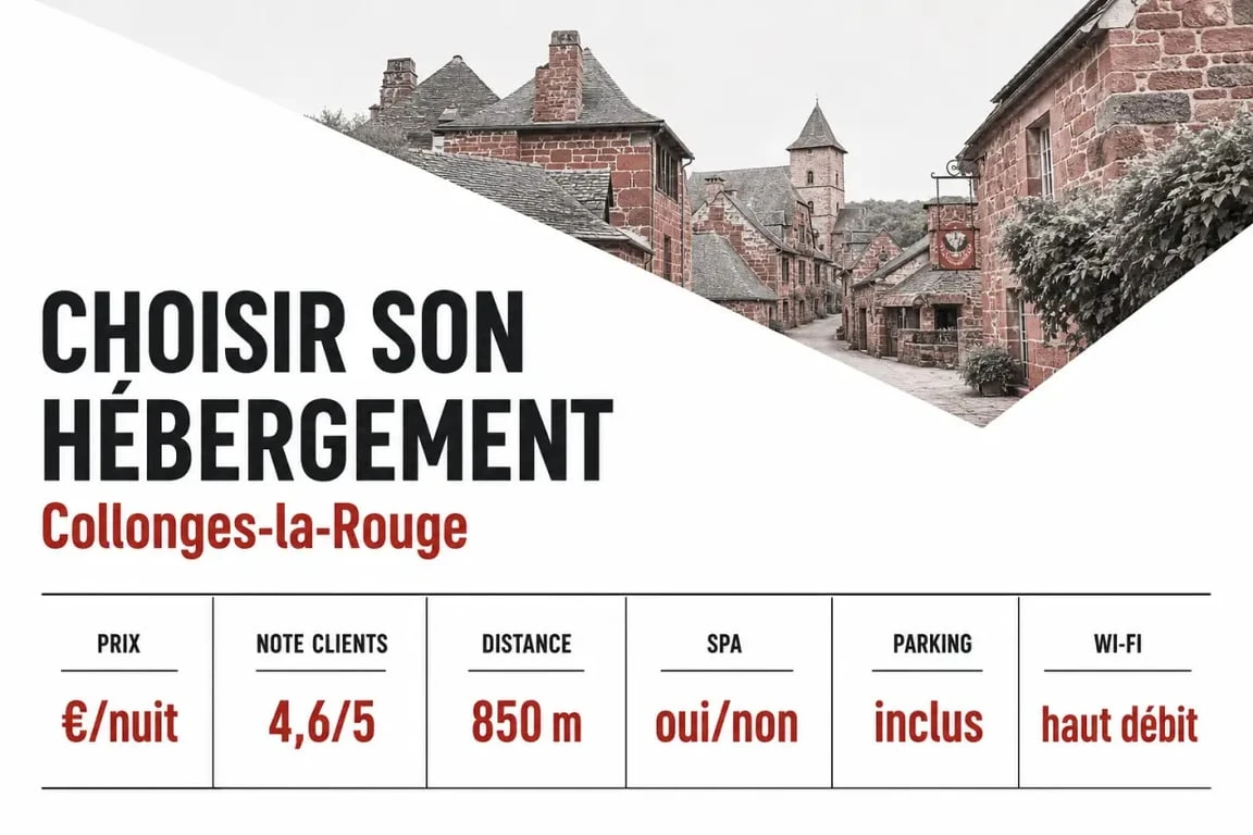 Hôtel collonges la rouge : repères visuels pour comparer prix, avis et spa