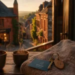 Hotel Collonges la Rouge : accès spa, chambre et ruelles de Collonges-la-Rouge