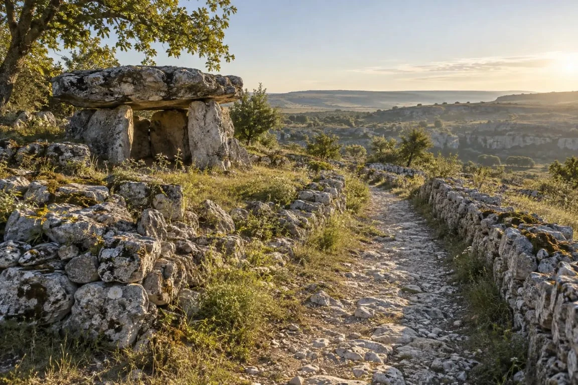 Balade dans le Lot sur les Causses du Quercy entre dolmen et murets en pierre sèche