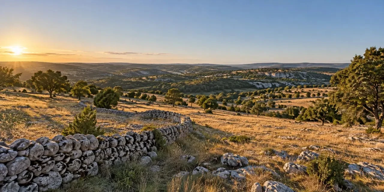 Paysages des Causses du Quercy autour de Montfaucon dans le Lot
