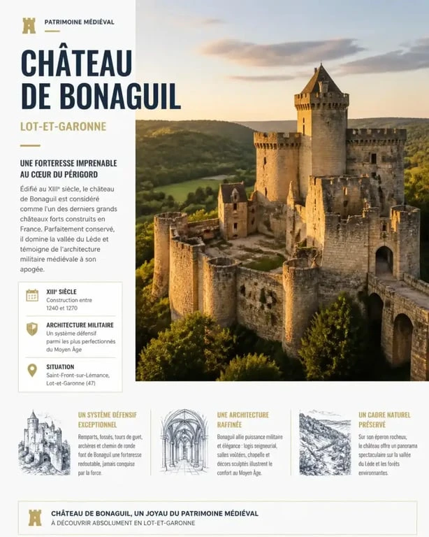 Château de Bonaguil, incontournable de l'Office de Tourisme Fumel Vallée du Lot