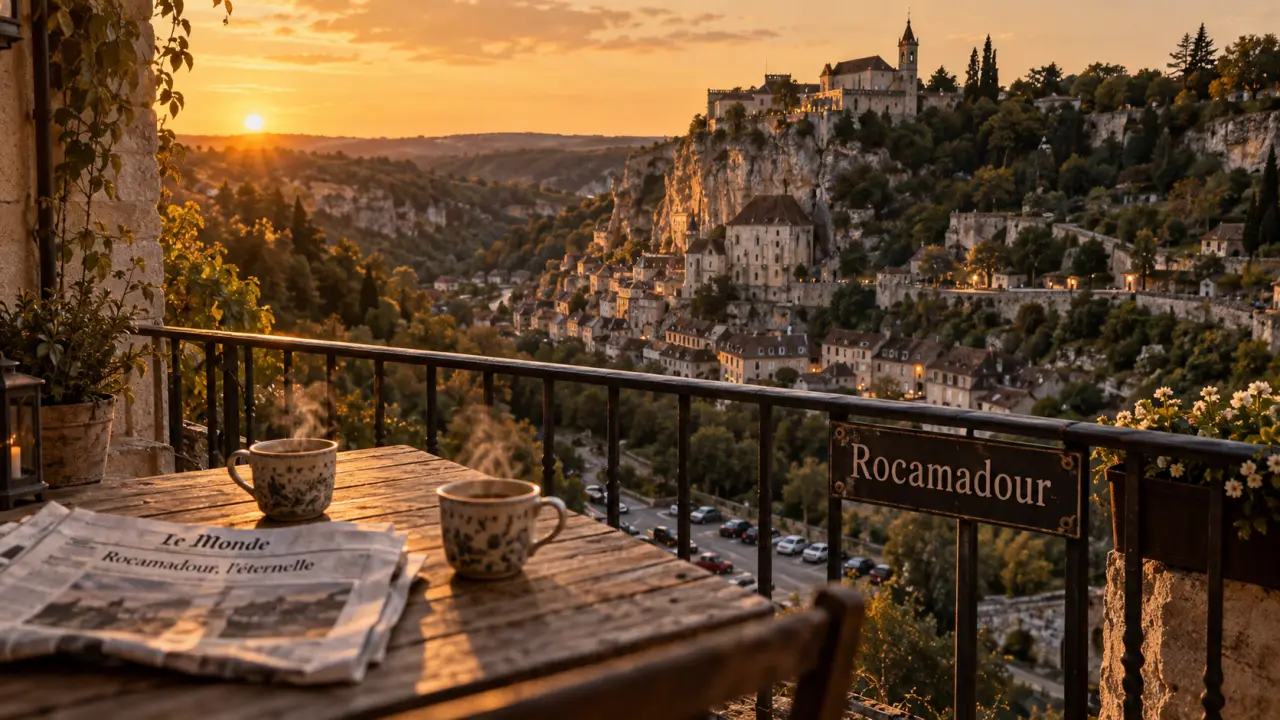 Hotel rocamadour lot : vue falaise, calme et parking simple