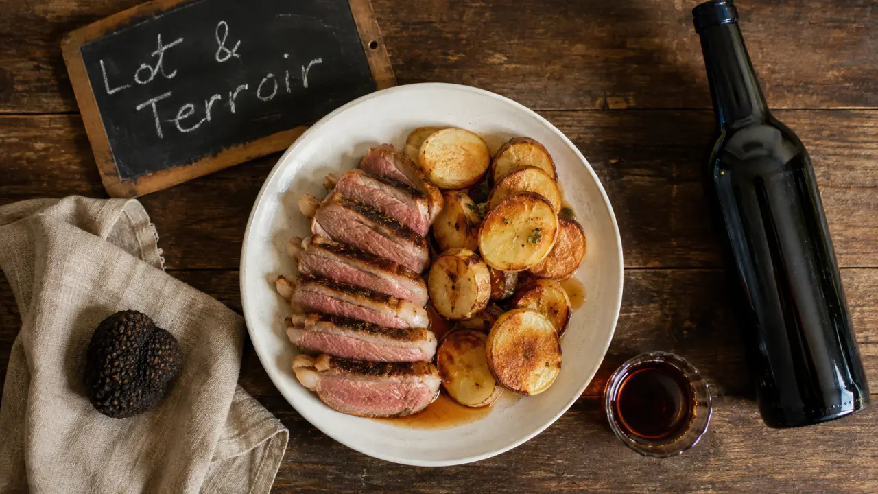 Restaurants lot 46 : assiette terroir et Malbec Cahors