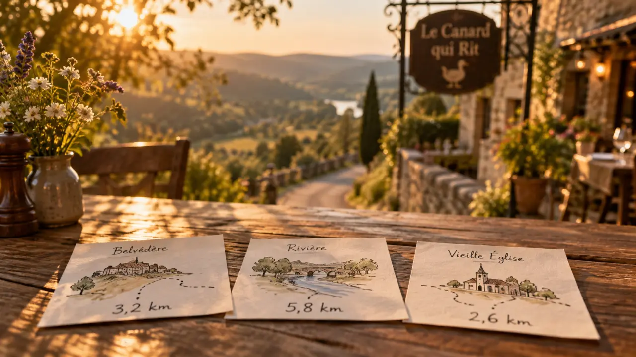 Restaurants padirac lot : Le Canard qui Rit, distance du Gouffre