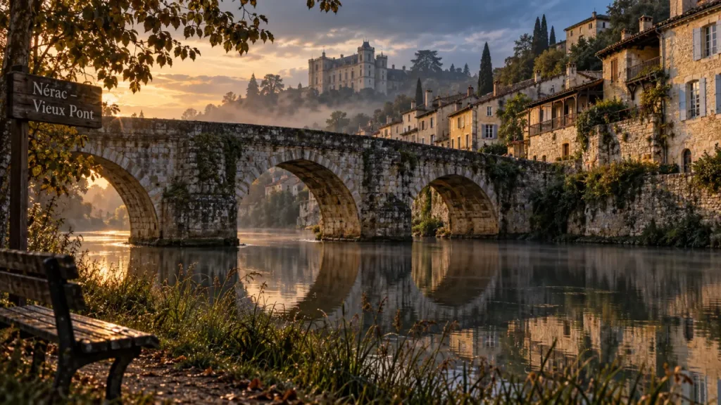 Vieux Pont de Nérac sur la Baïse, tourisme Lot-et-Garonne