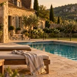 Location maison de vacances avec piscine dans le Lot, vue de la piscine privative