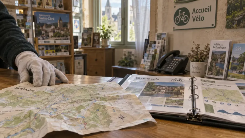 Office du tourisme saint céré lot : accueil vélo à Saint-Céré, plans et brochures