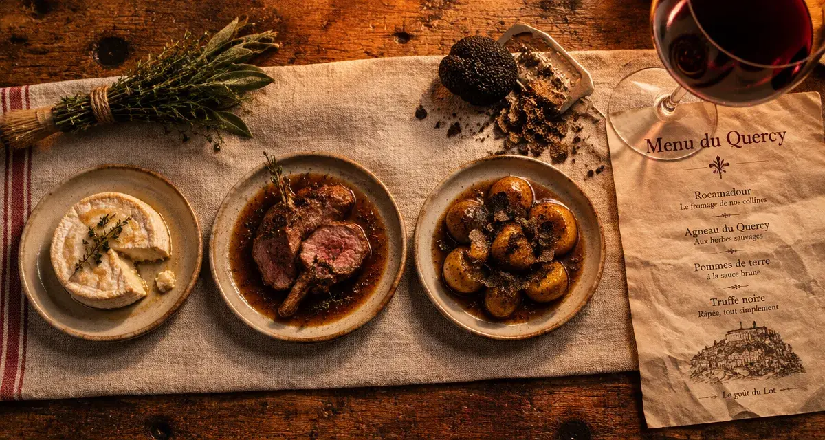 Restaurants in the lot : assiettes terroir du Lot, menu du Quercy